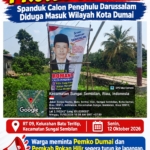 Tapal Batas Dumai-Rohil Memanas! Warga Batu Teritip Protes Spanduk Calon Penghulu Darussalam. 