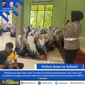 Jadilah Pelopor Keselamatan — Polres Kampar Tanamkan Disiplin Berlalu Lintas ke Generasi Muda