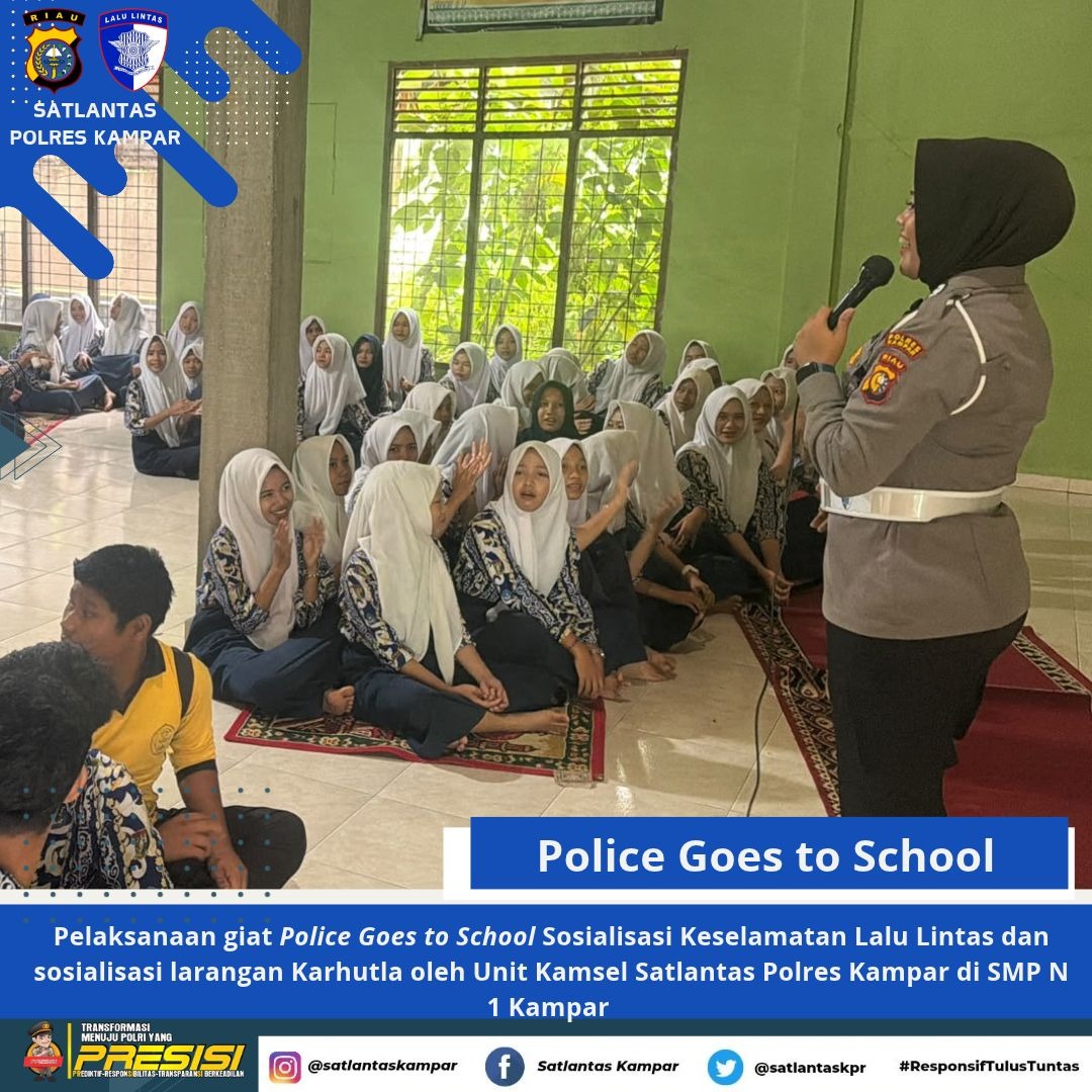 Jadilah Pelopor Keselamatan — Polres Kampar Tanamkan Disiplin Berlalu Lintas ke Generasi Muda