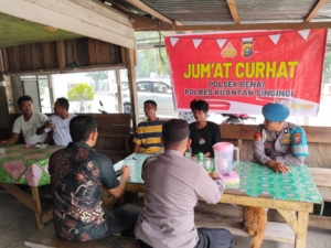 Polsek Kuantan Tengah dan Polsek Benai Gelar Jumat Curhat, Pererat Silaturahmi dan Jaga Kamtibmas