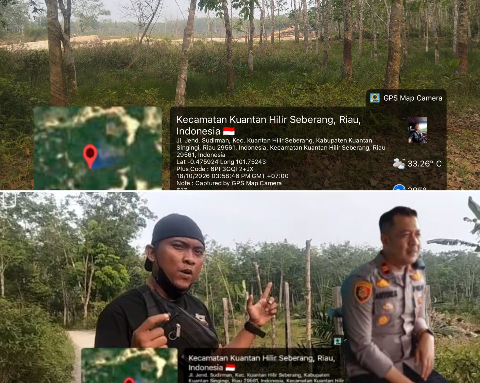 Ketua PWMOI Kuansing Sugianto Tantang Kapolsek Kuantan Hilir IPTU Anton Hilman di Lokasi KHS: Diduga 27 PETI Pembiaran..?