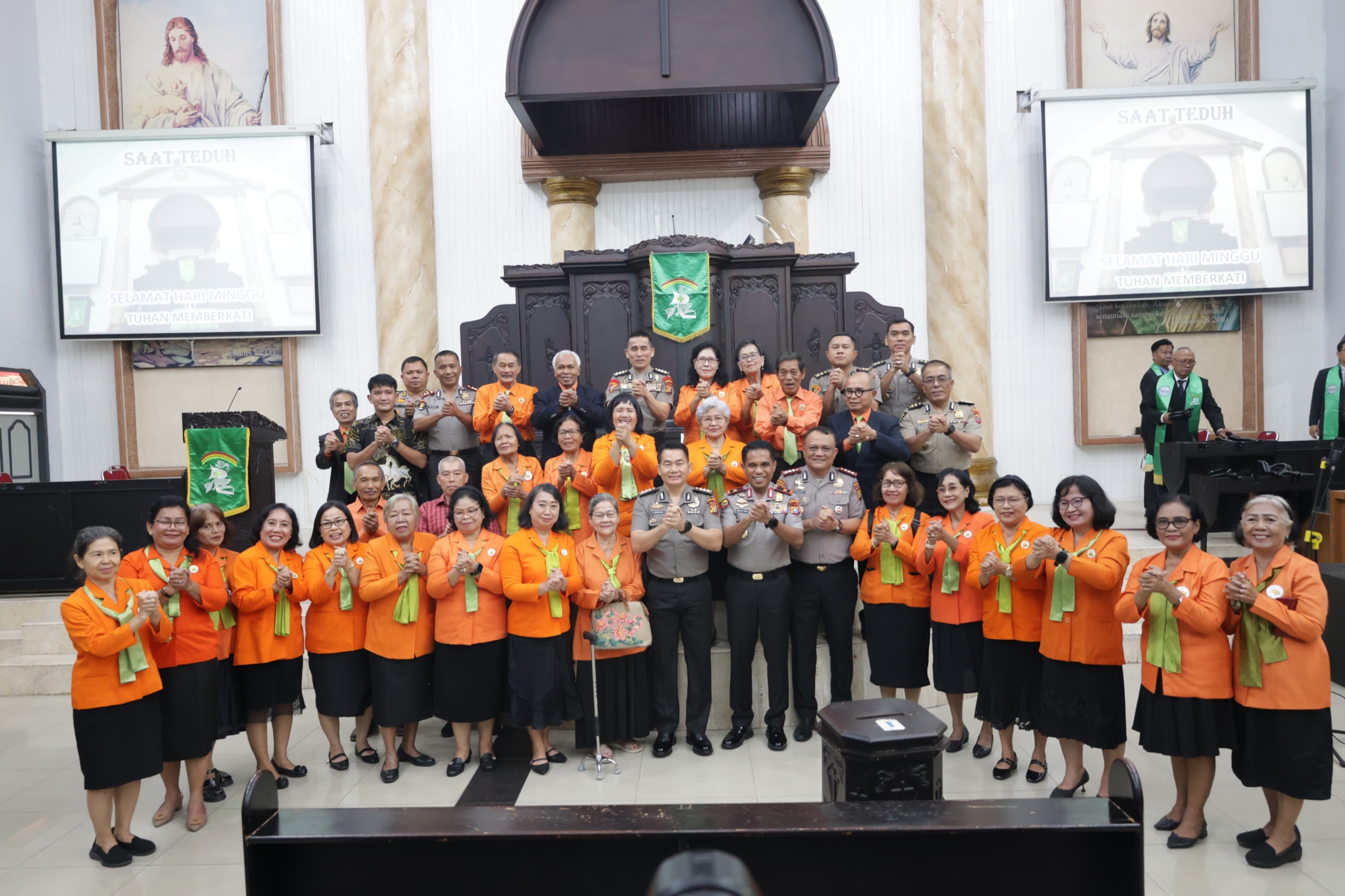 Minggu Kasih di Gereja Immanuel, Wakapolda Riau: Polri Tak Boleh Berjarak dengan Masyarakat