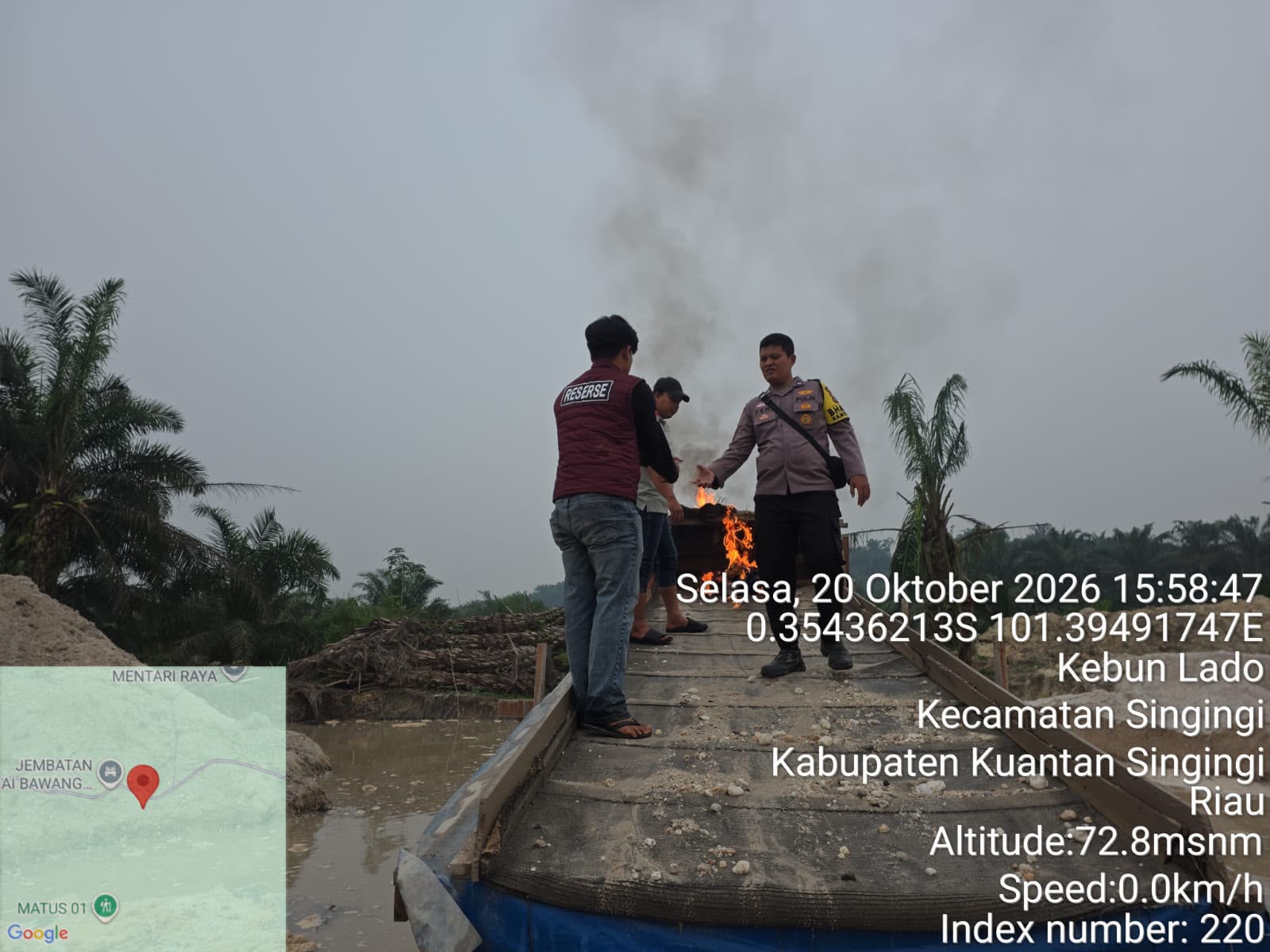 Polsek Singingi Tindak Lanjut Pengaduan Masyarakat Melalui Layanan Kepolisian 110, Dua Rakit Peti Ditindak