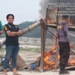 Polres Kuansing Tindak 10 Rakit PETI di Empat Lokasi