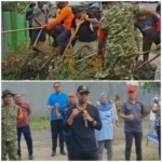 GELORA SEMANGAT GOTONG ROYONG, JALAN SUASARA LINGKUNGAN VII KOTA BANGUN DIBERSIHKAN BERSAMA