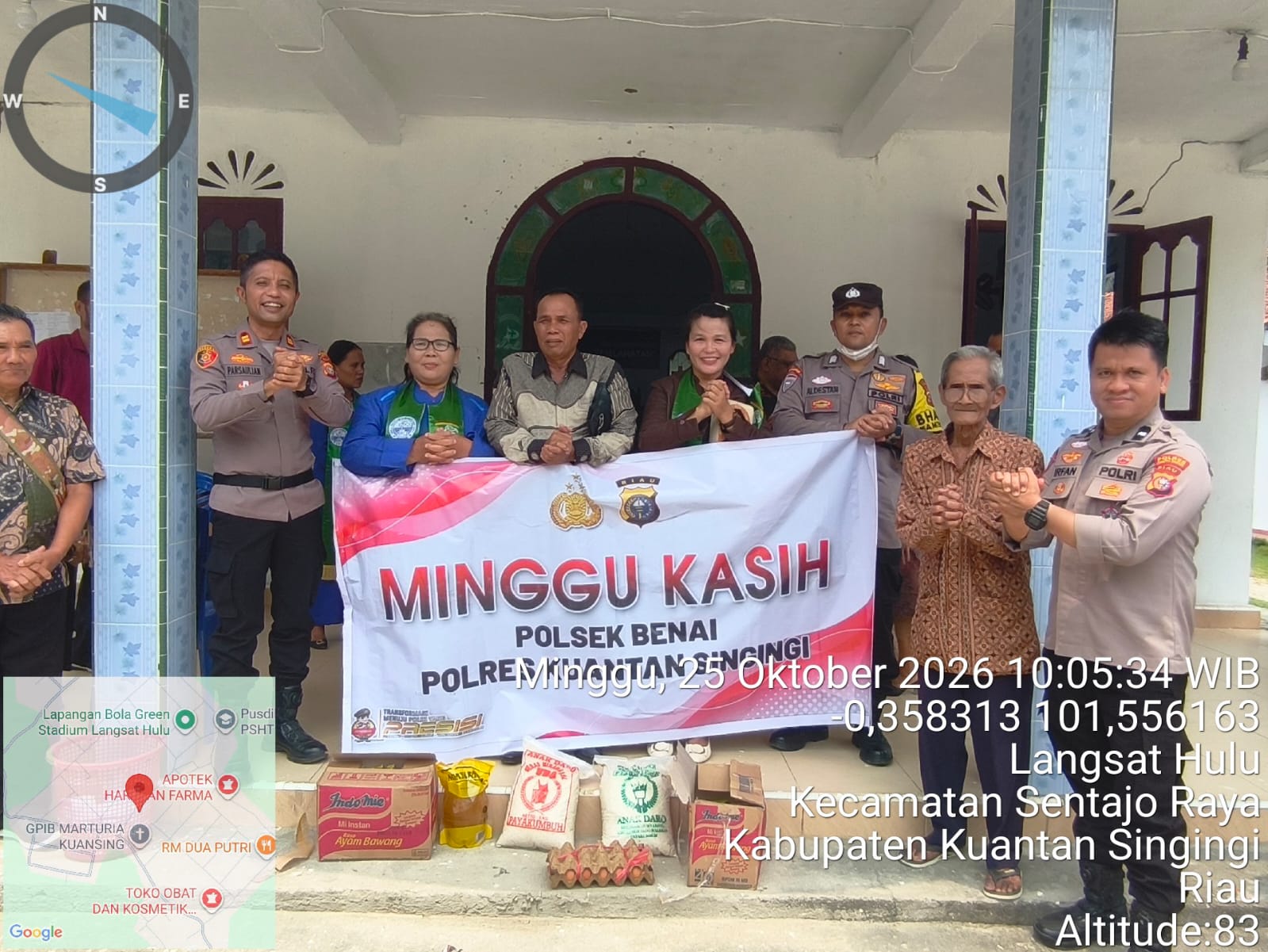 Polsek Benai Gelar Minggu Kasih di Gereja GPIB Marturia, Salurkan Bantuan Sembako kepada Jemaat