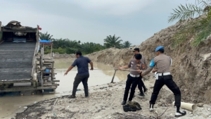 Polres Kuansing Tindak Lanjuti Pengaduan Masyarakat Melalui Layanan Kepolisian 110 Terkait Aktivitas PETI