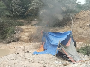 Tim Resmob Sat Reskrim Polres Kuansing Cek Dugaan Aktivitas PETI Jenis Stingkai di Desa Pulau Kopuang
