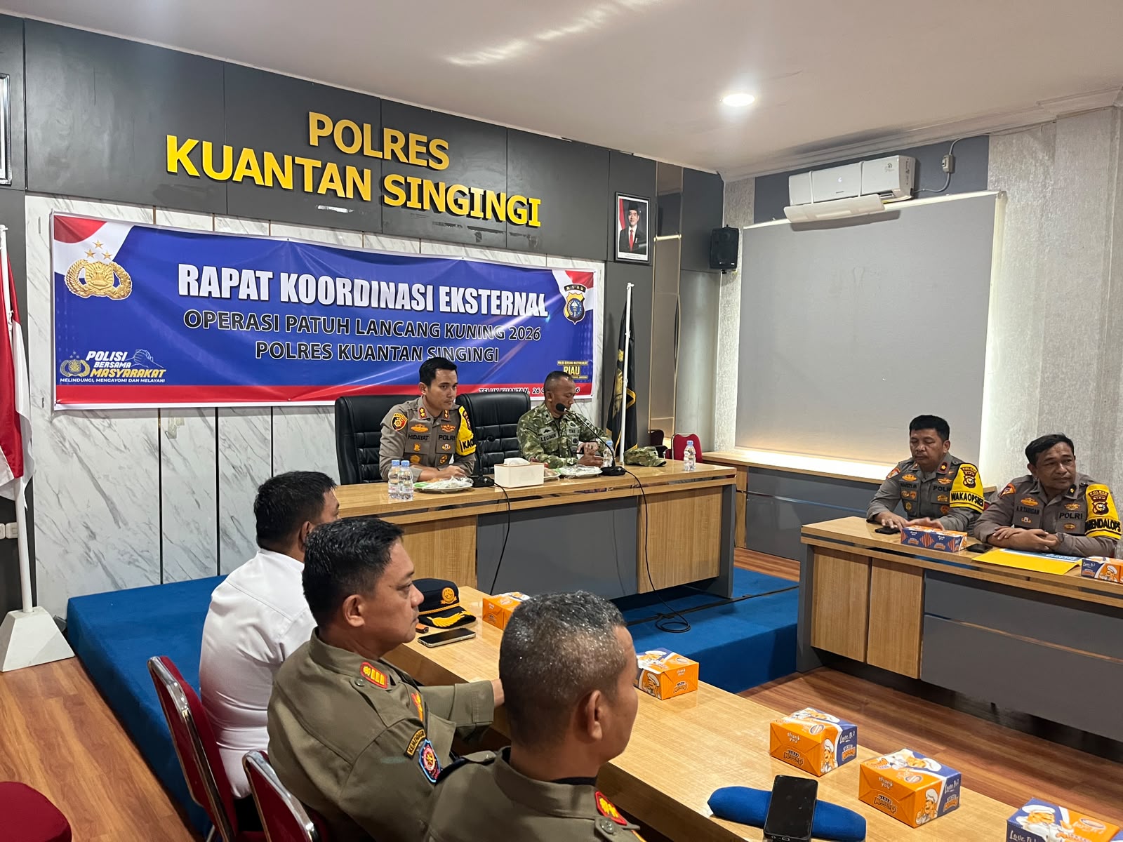 Kapolres Kuansing Pimpin Rapat Eksternal Operasi Patuh Lancang Kuning 2026, Tekankan Sinergi dan Pendekatan Humanis