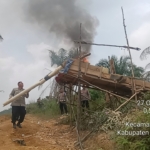 Polsek Hulu Kuantan Tertibkan Satu Unit Dompeng PETI di Desa Serosah