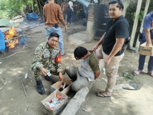 Peduli Generasi,Personel Koramil 0201-05/MB Monitoring Penggerebekan Barak Narkoba di Panigara