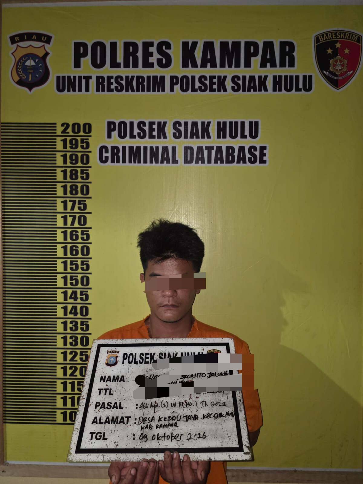 Polsek Siak Hulu Tangkap Pelaku Penganiayaan di Desa Kapau Jaya