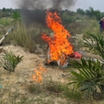 Polsek Kuantan Mudik Tertibkan Dua Mesin PETI di Desa Pantai