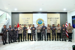 Kapolda Sumut Sambangi Kodaeral I Belawan, Kolaborasi Jaga Kondusifitas Wilayah
