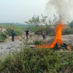 Polres Kuansing Tindak PETI di Dua Lokasi, 5 Mesin Robin Dimusnahkan dan 2 Unit Diamankan