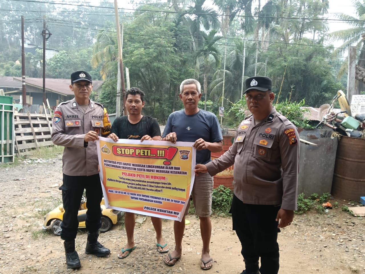 Polres Kuansing Gencarkan Sosialisasi Larangan PETI, Ajak Masyarakat Jaga Kelestarian Lingkungan