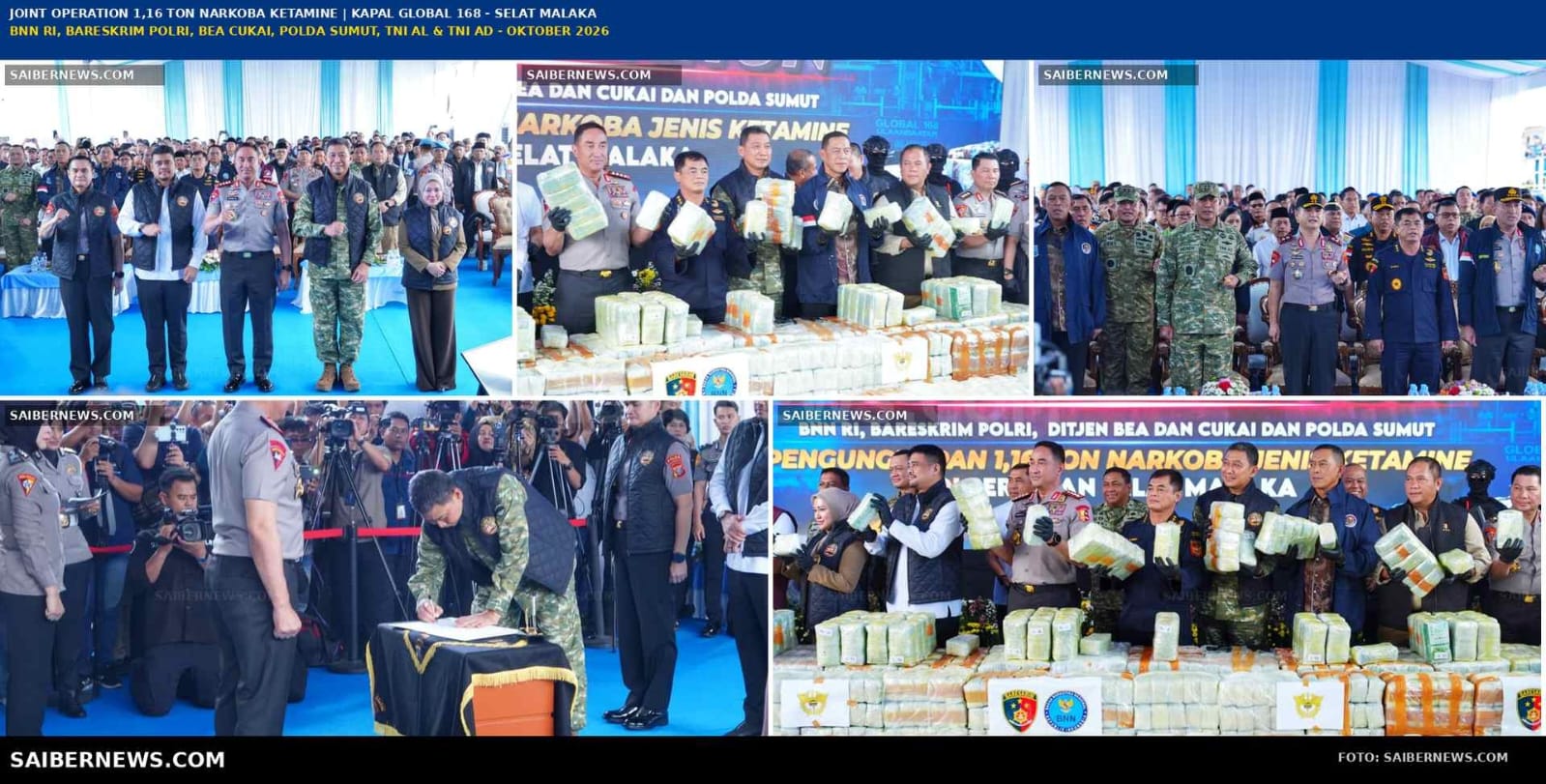 Pangdam I/BB Hadiri Pengungkapan 1.160 Paket Ketamine di Kapal Tanker Global 168